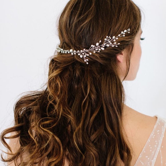 Untamed Petals AJ Dainty fresh water pearl Tiara main image 5